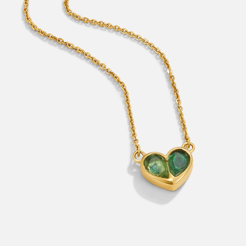 Amore Crystal-Set Heart Pendant Necklace