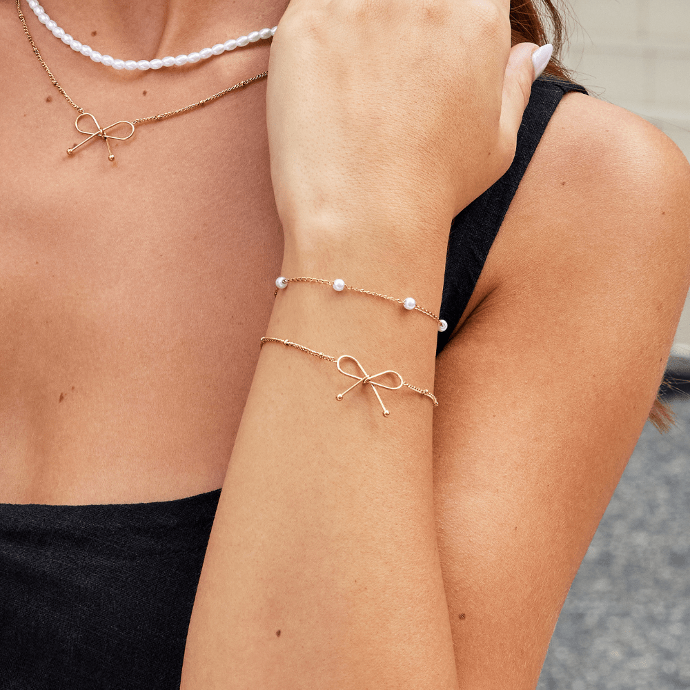 Anika Little Bow Gold-Tone Bracelet