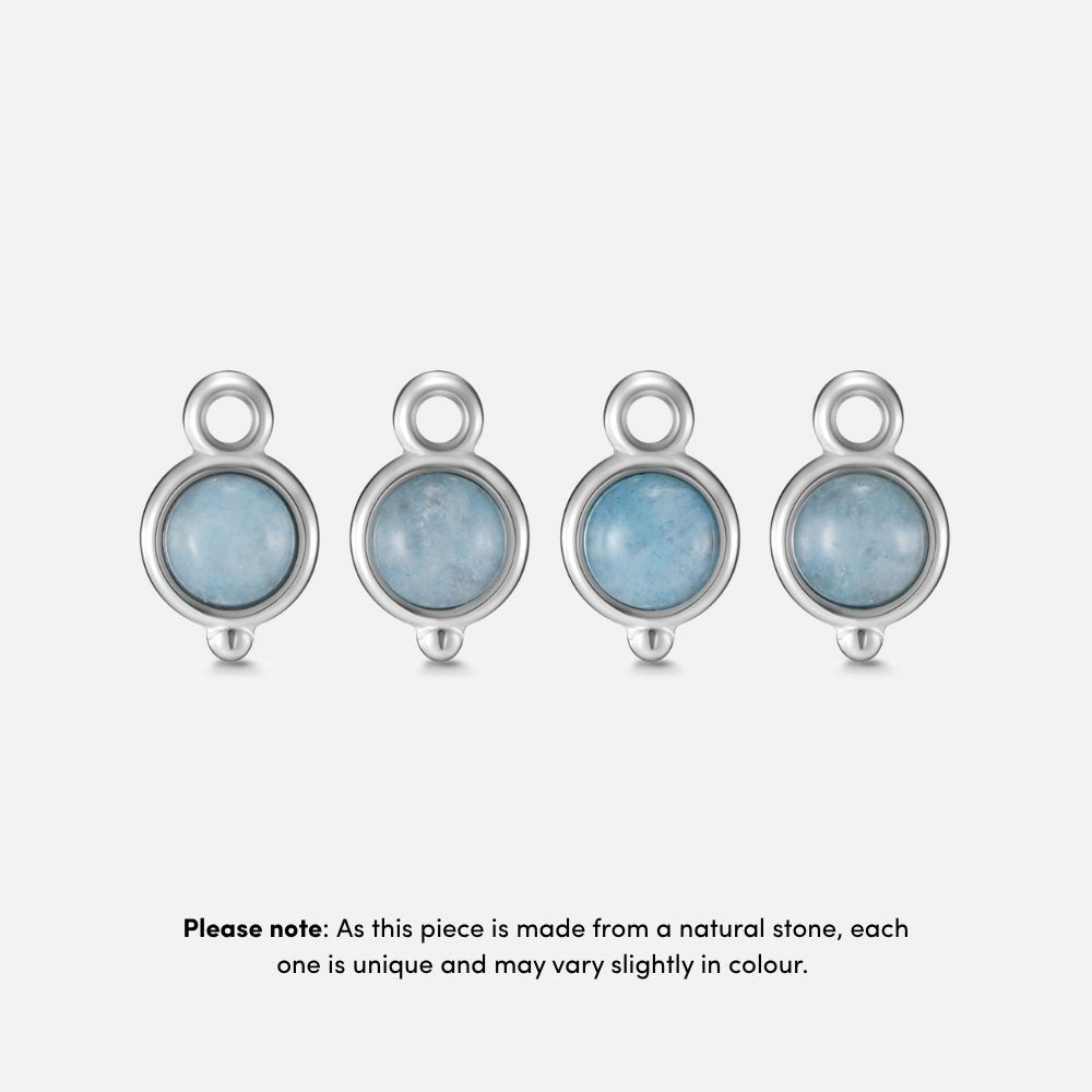 Aquamarine Blue Stone-Look Silver-Tone Necklace