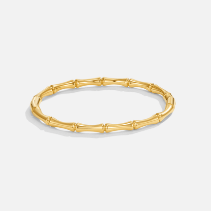 Ara Bamboo Texture Gold-Tone Bangle