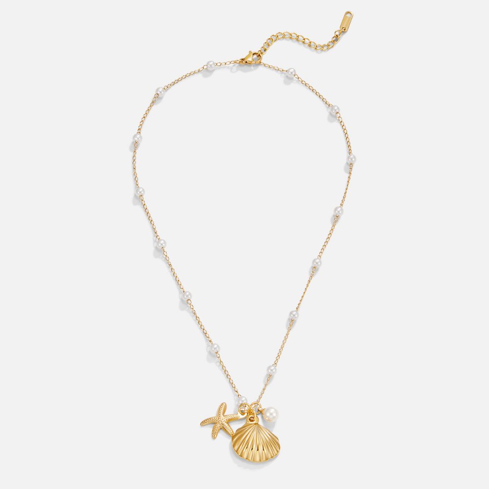 Aria Coastal Shell Charm Fine Chain Necklace