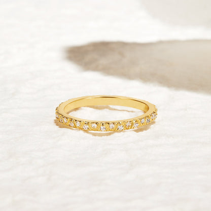Arquette Slim Gold-Tone Crystal Row Ring