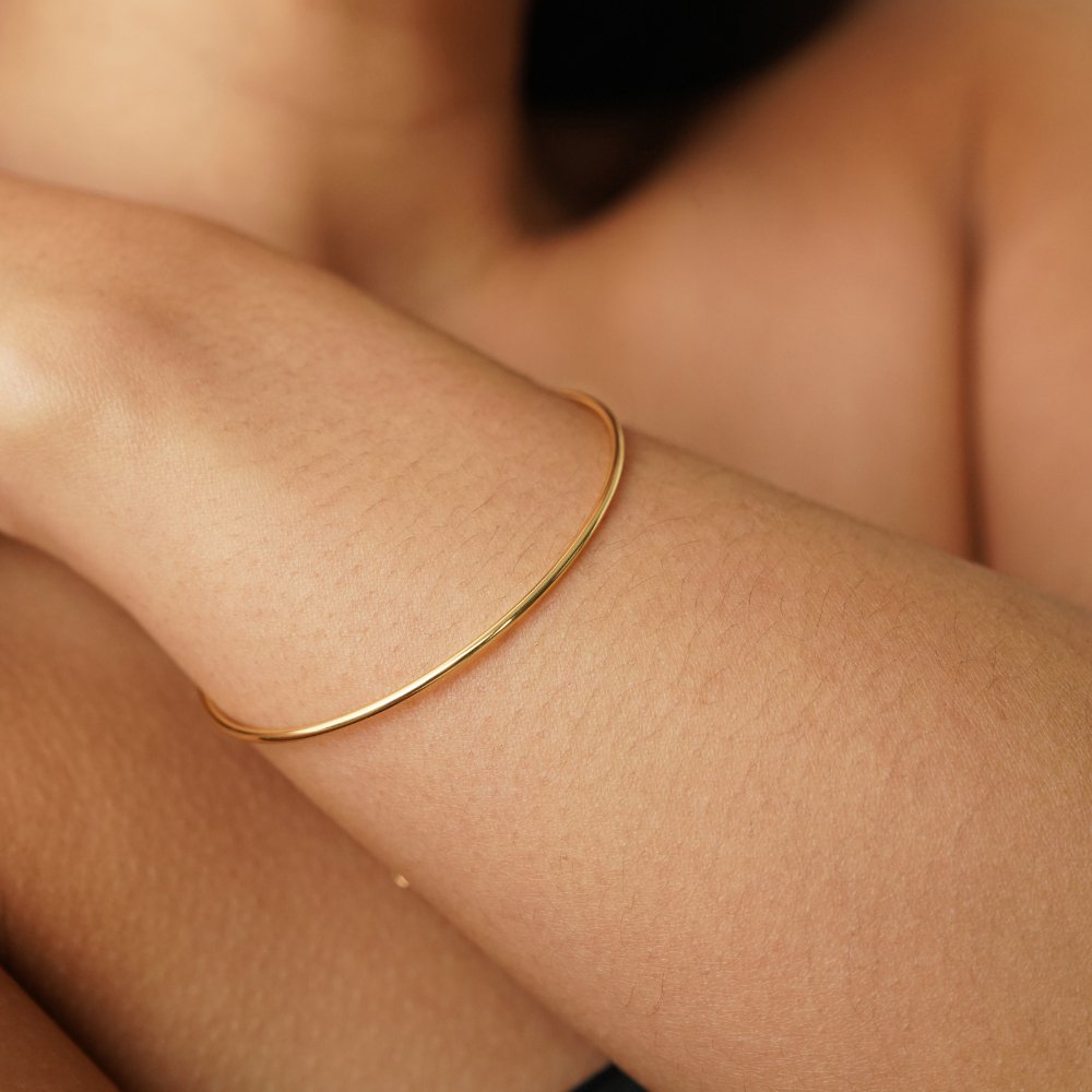 Aspen Plain Slim Chain Gold-Tone Bracelet