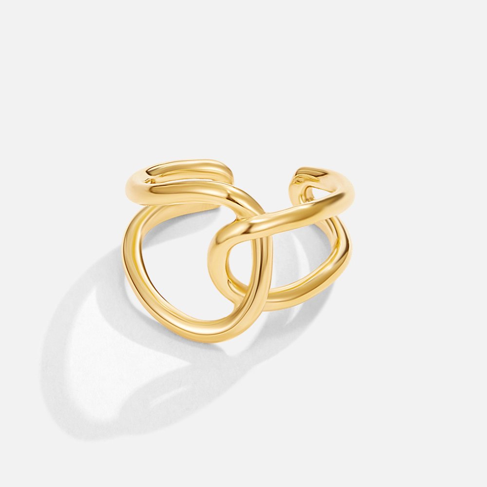 Astrid Polished Gold-Tone Simple Band Ring