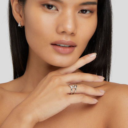Astrid Smooth Silver-Tone Ring for Every Day