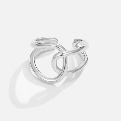 Astrid Smooth Silver-Tone Ring for Every Day