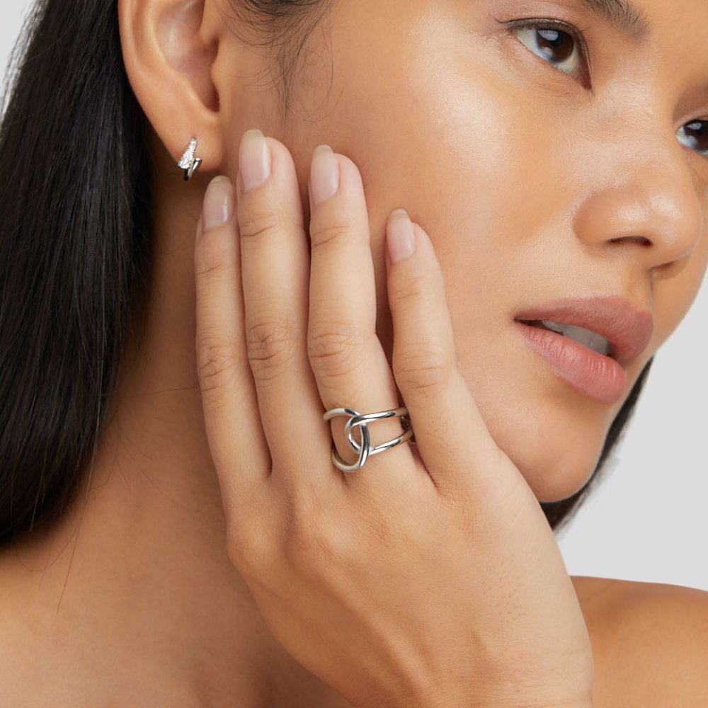 Astrid Smooth Silver-Tone Ring for Every Day