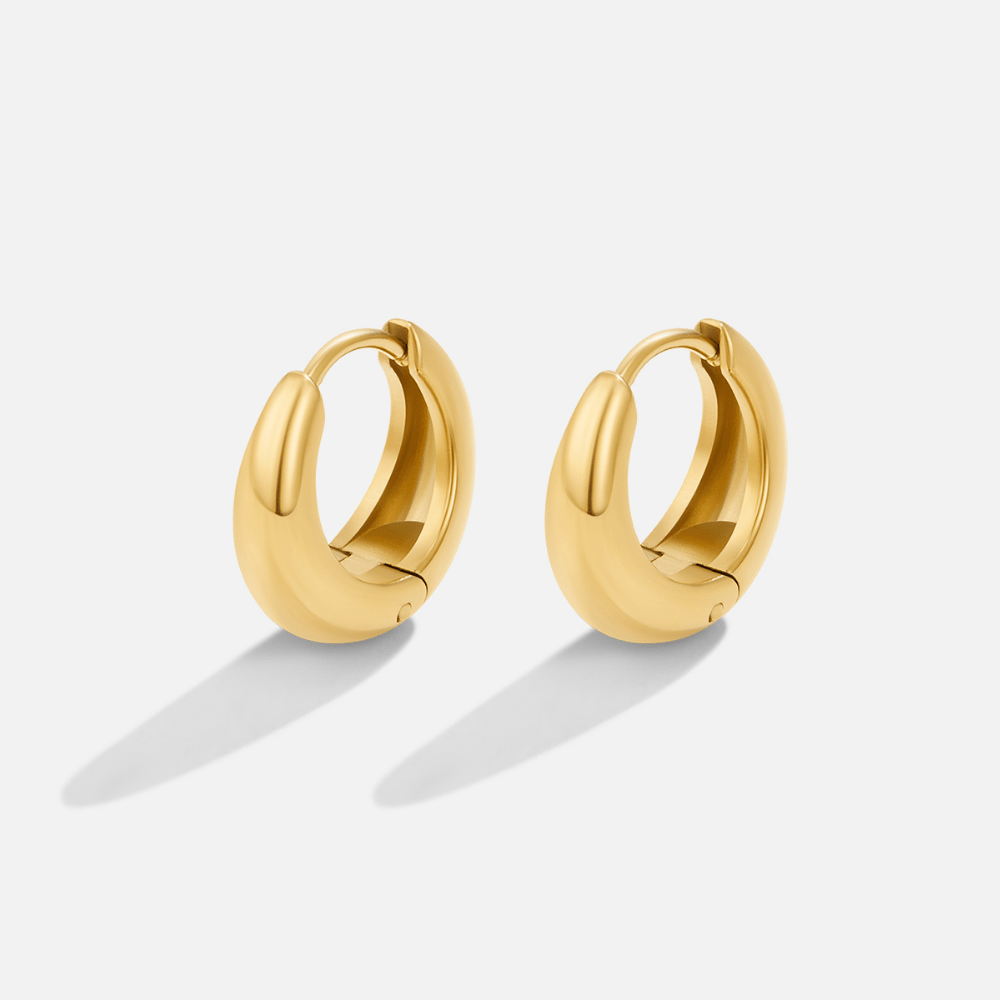 Audrey Clean-Lined Gold-Tone Hoop Earrings