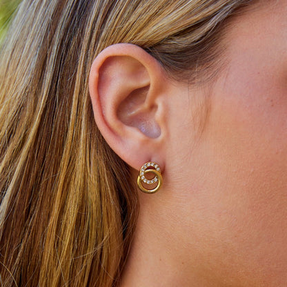 Aurea Interlaced Slim Loop Hoop Earrings