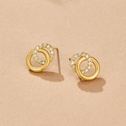 Aurea Interlaced Slim Loop Hoop Earrings