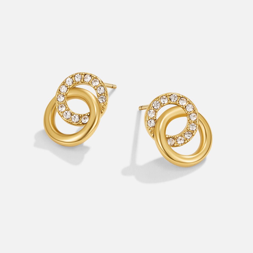Aurea Interlaced Slim Loop Hoop Earrings