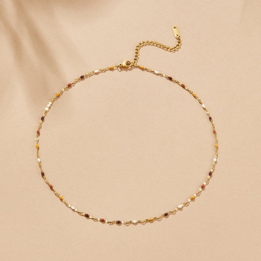 Aurora Rounded Stone-Look Bead Necklace