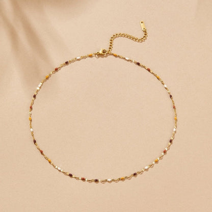 Aurora Rounded Stone-Look Bead Necklace