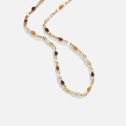 Aurora Rounded Stone-Look Bead Necklace