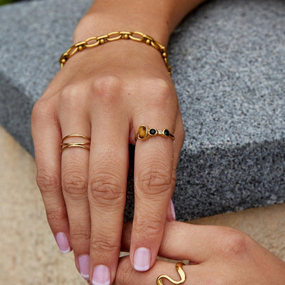 Aurora Shifting Crystal Antique Style Ring