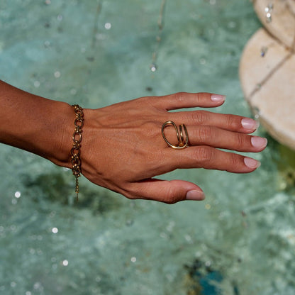 Ava Softly Waved and Twisted Slim Band Ring