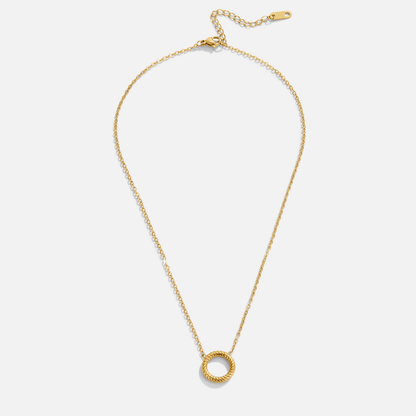 Avery Open Circle Silhouette Pendant Necklace