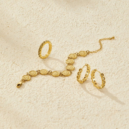 Warm Woven Bead Wrapped Slim Hoop Earrings