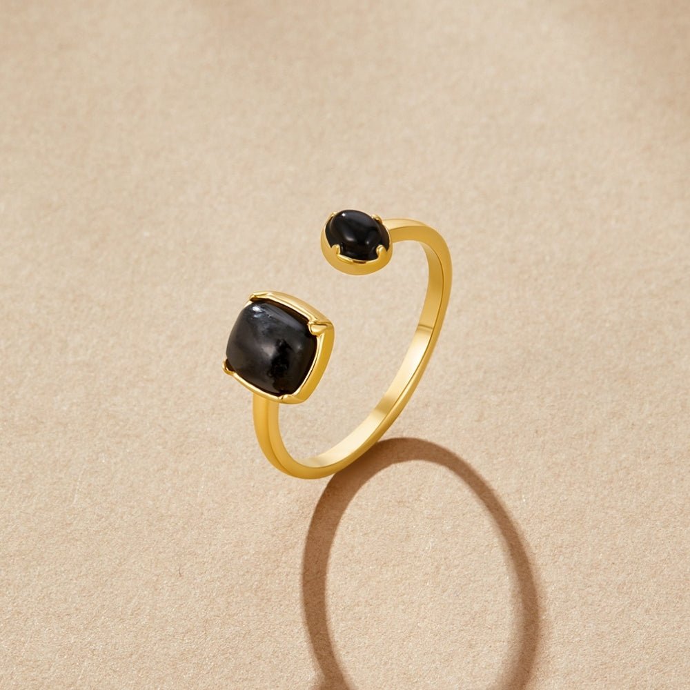 Orion Matt Black Open Wrap Everyday Ring