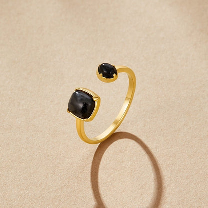 Orion Matt Black Open Wrap Everyday Ring