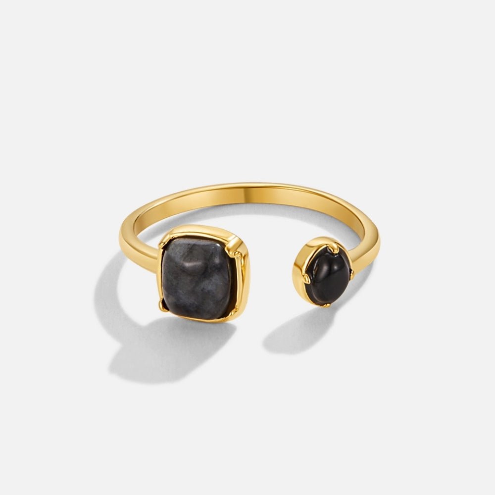 Orion Matt Black Open Wrap Everyday Ring