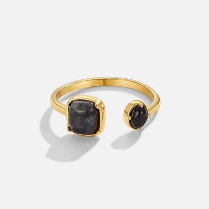 Orion Matt Black Open Wrap Everyday Ring