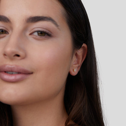 Flower Blossom Earrings with a Pearl Centre