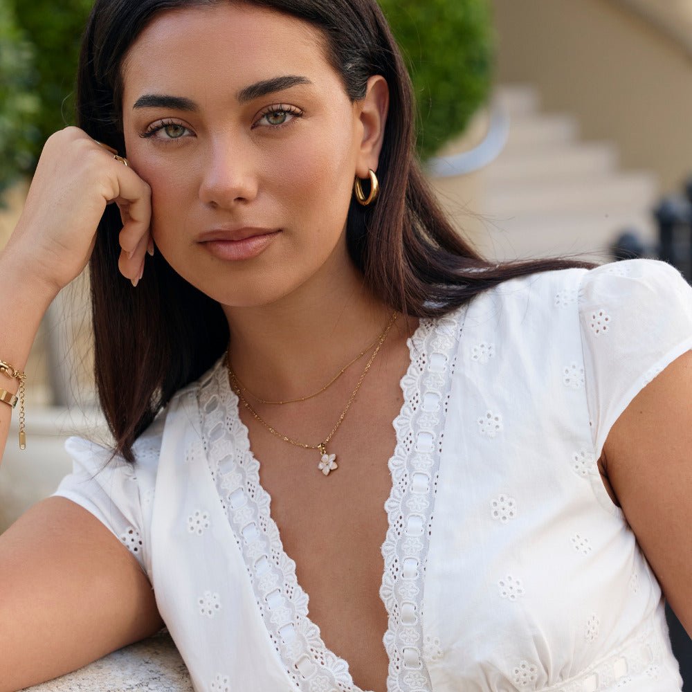 Blush Blossom Gold-Tone Pendant Necklace