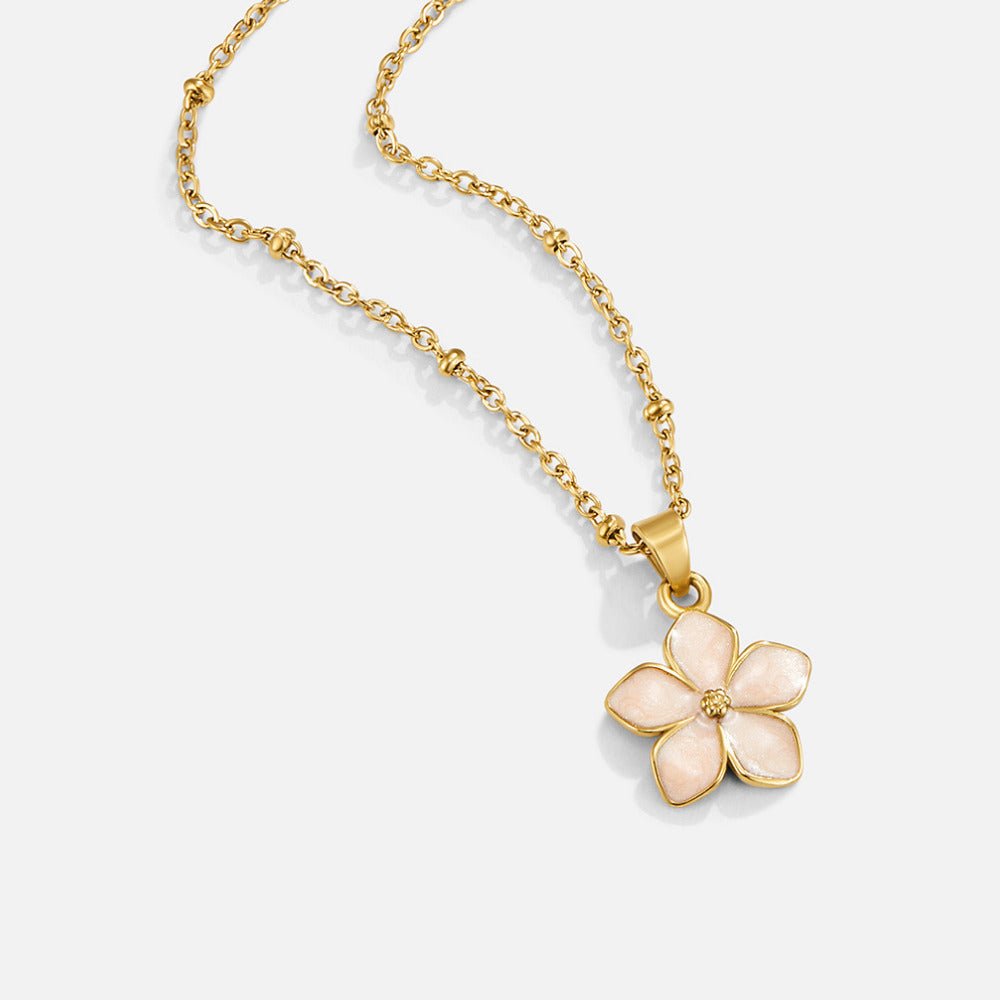 Blush Blossom Gold-Tone Pendant Necklace