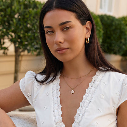 Blush Blossom Gold-Tone Pendant Necklace