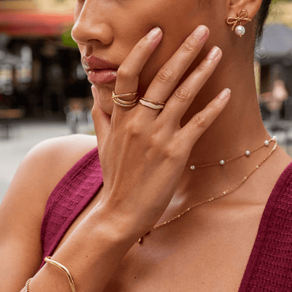 Brooke Looped Infinity Knot Slim Band Ring