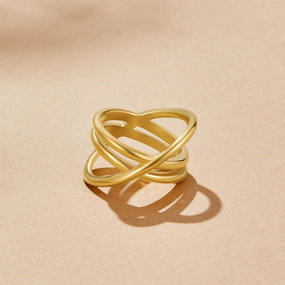 Brooke Looped Infinity Knot Slim Band Ring