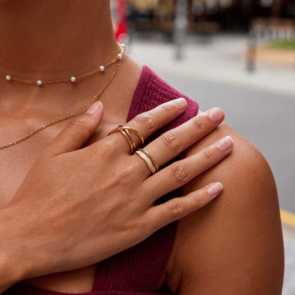 Brooke Looped Infinity Knot Slim Band Ring