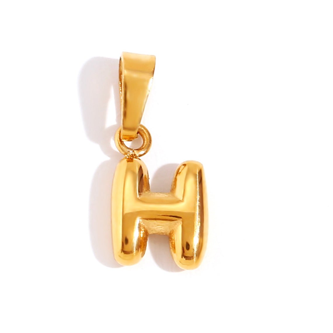 Softly Rounded Initial Letter Necklace