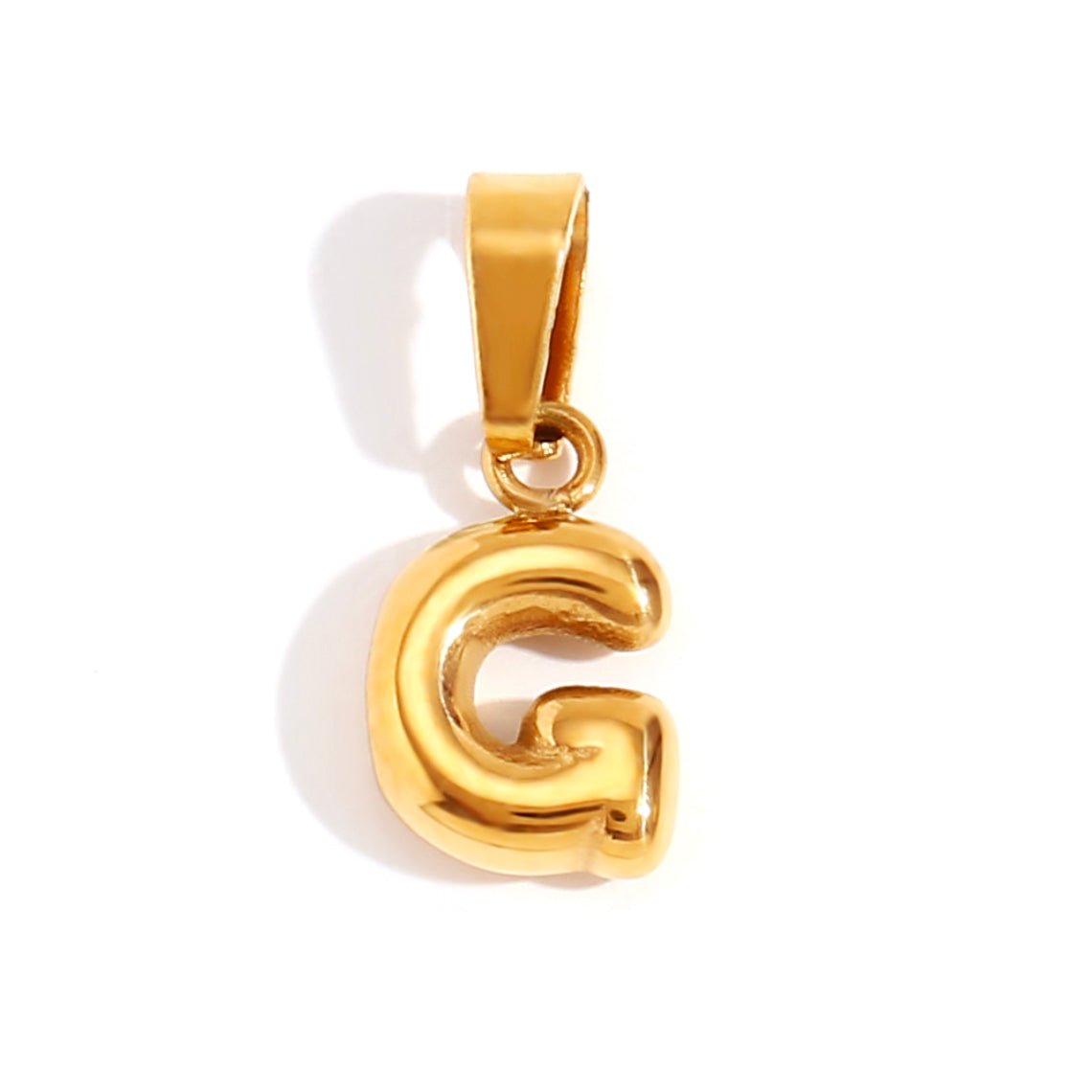 Softly Rounded Initial Letter Necklace