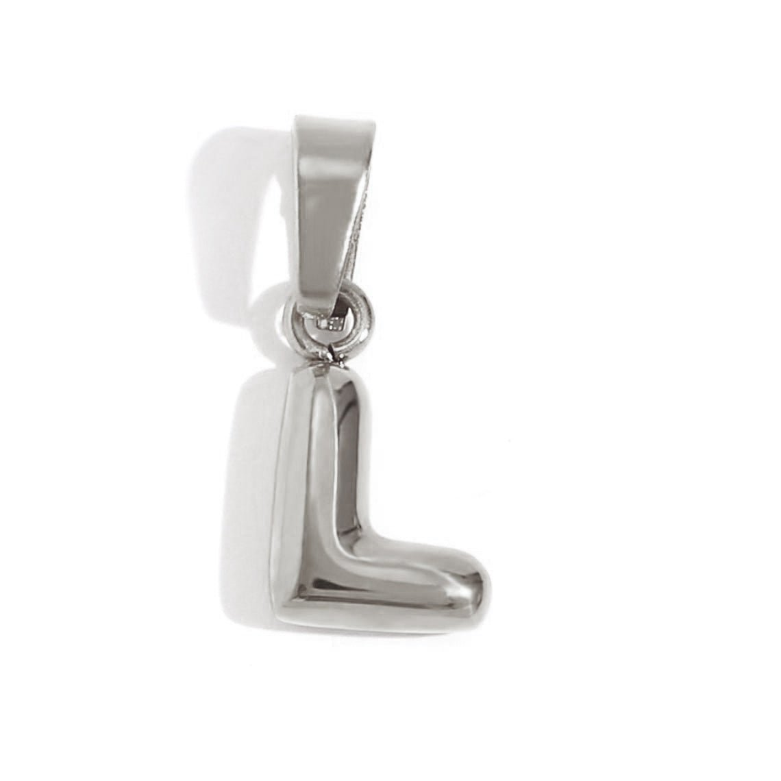 Rounded Bubble Initial Pendant Chain Necklace