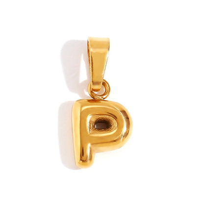 Softly Rounded Initial Letter Necklace