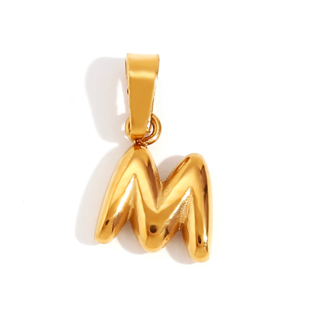 Softly Rounded Initial Letter Necklace