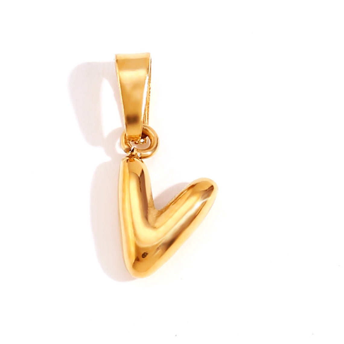 Softly Rounded Initial Letter Necklace