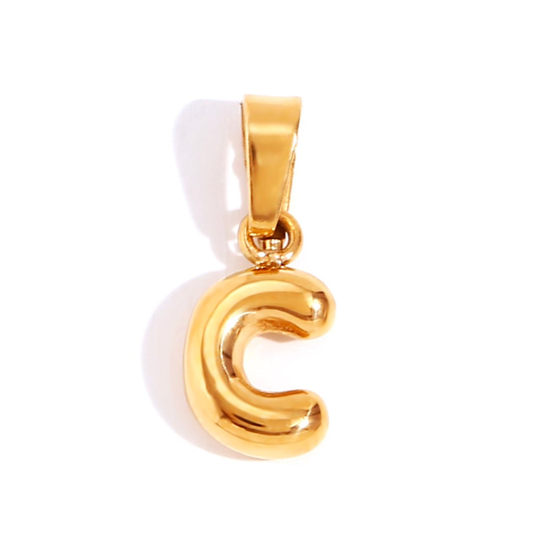 Softly Rounded Initial Letter Necklace