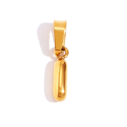 Softly Rounded Initial Letter Necklace