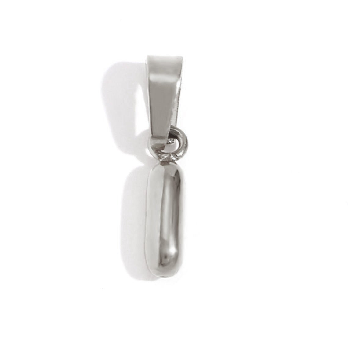 Rounded Bubble Initial Pendant Chain Necklace