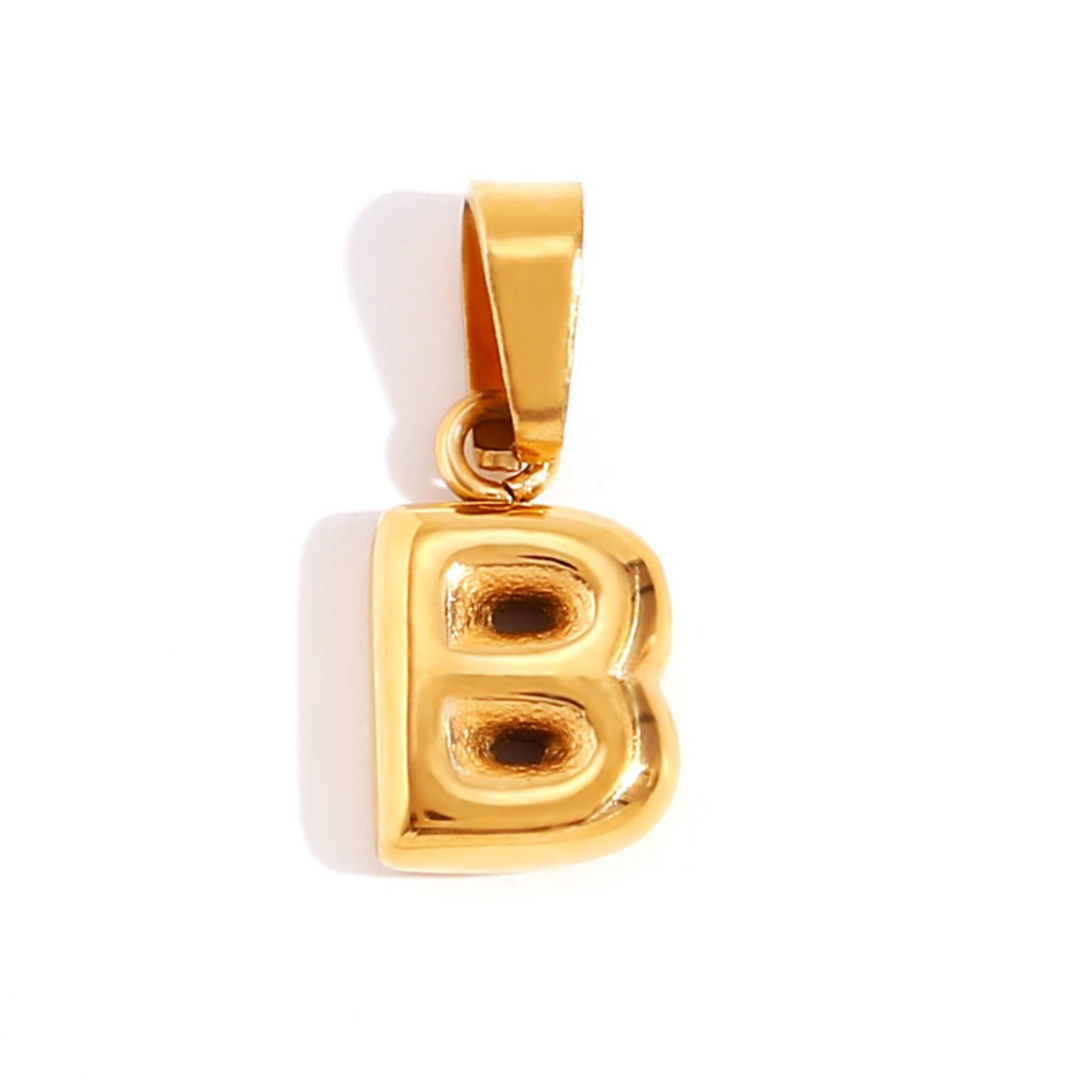 Softly Rounded Initial Letter Necklace
