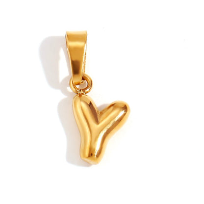 Softly Rounded Initial Letter Necklace