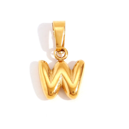 Softly Rounded Initial Letter Necklace