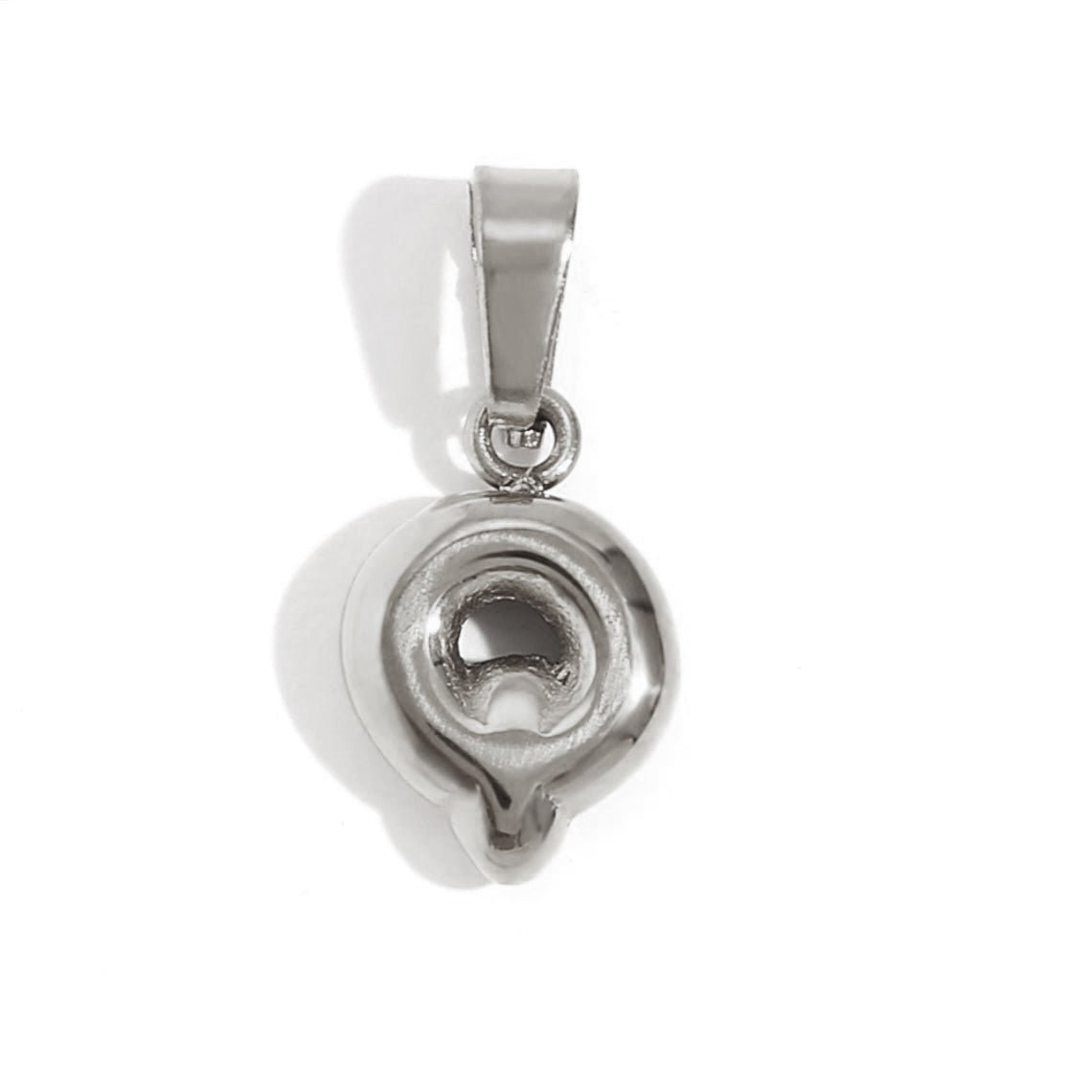 Rounded Bubble Initial Pendant Chain Necklace