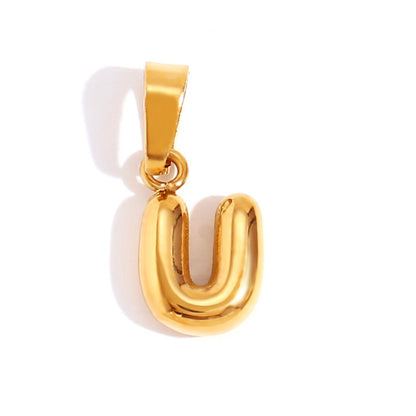 Softly Rounded Initial Letter Necklace