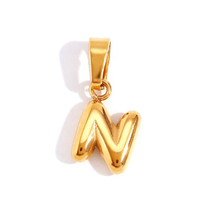 Softly Rounded Initial Letter Necklace