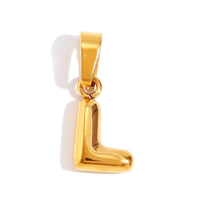 Softly Rounded Initial Letter Necklace