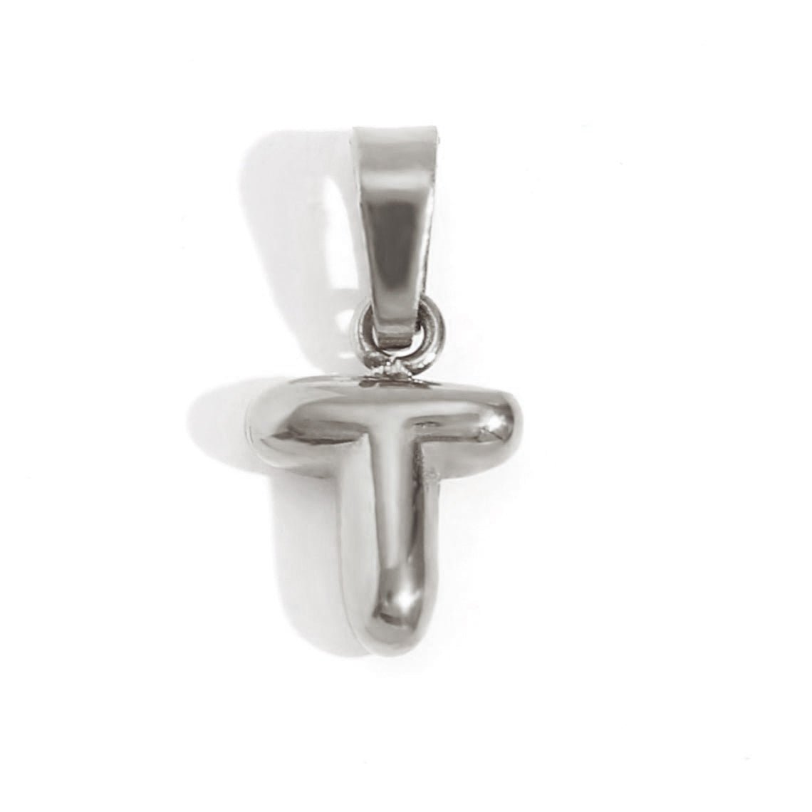Rounded Bubble Initial Pendant Chain Necklace
